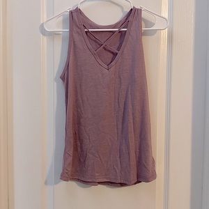 Purple v neck tank top
